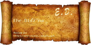 Ehr Diána névjegykártya